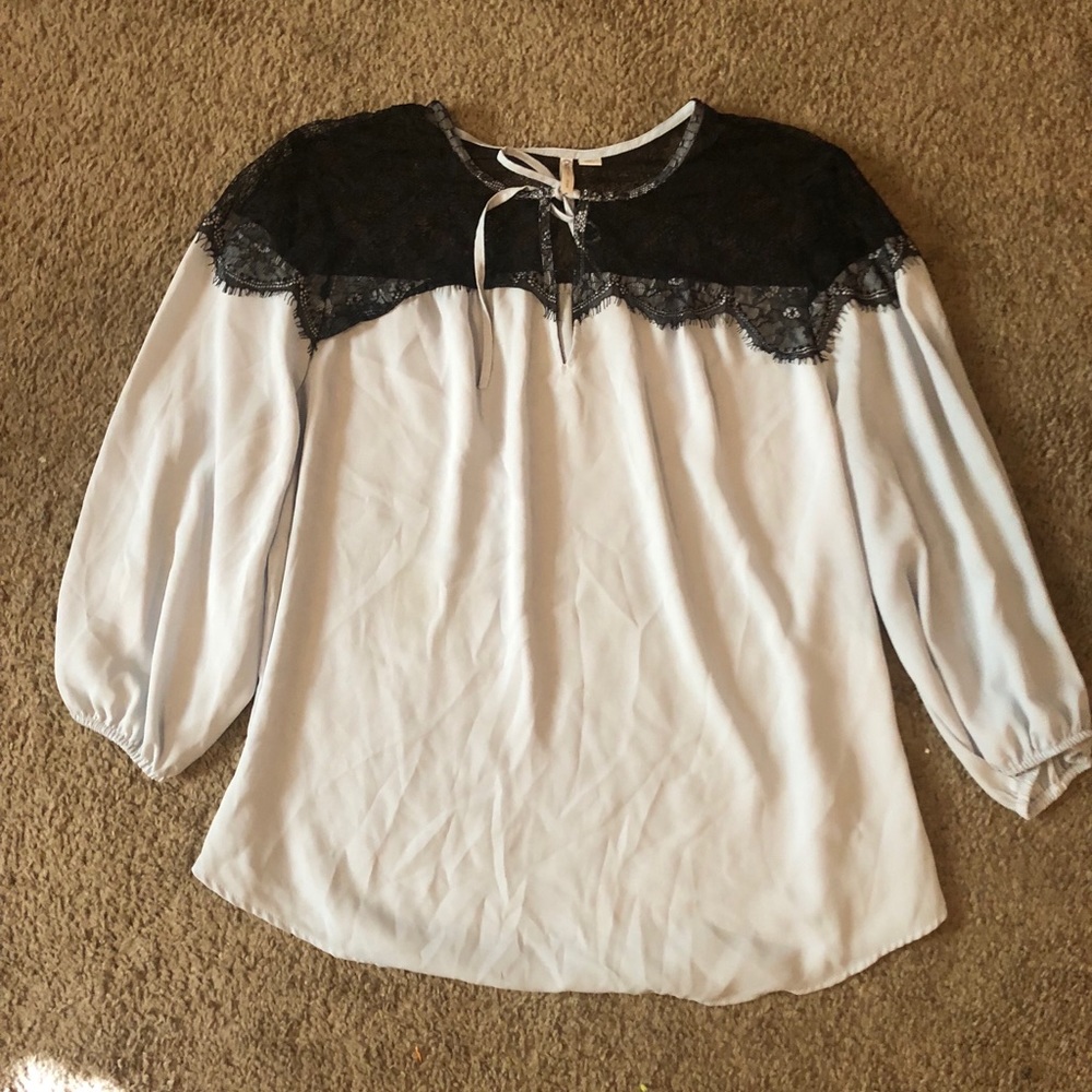 Cato Lace accented blouse